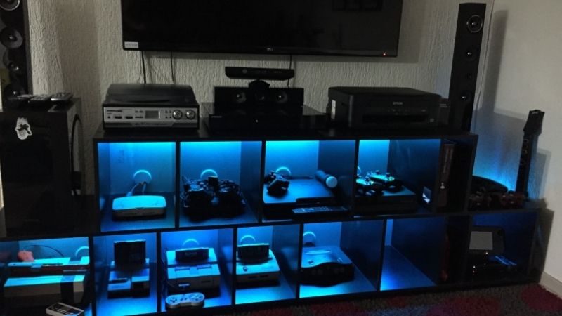 best desk shelves for console setups