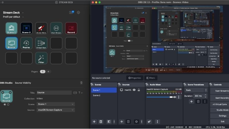 how to configure Stream Deck with OBS